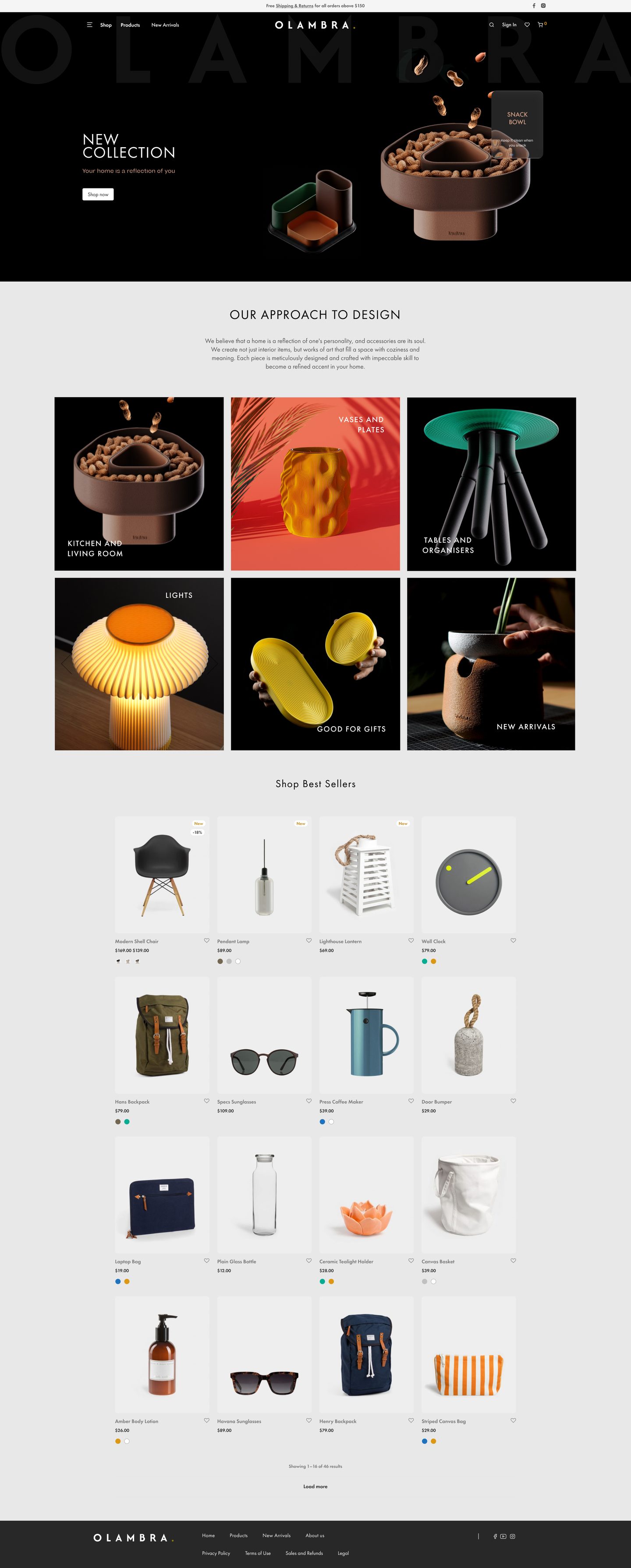 OLAMBRA Home Goods Online Store preview